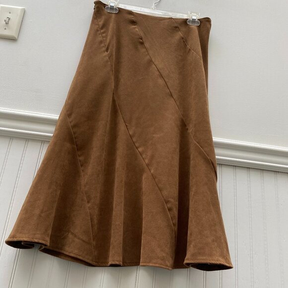 Dress Barn Dresses & Skirts - Dress Barn Faux Suede Pleated Skirt Size 8 Boho